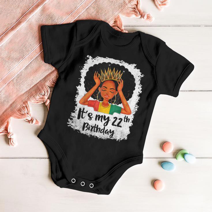 Its My 22Nd Birthday 22 Years Old Black Melanin Women Girl Baby Onesie Thegiftio UK