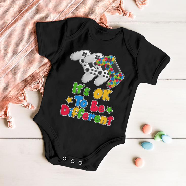 Its Ok To Be Different Autism Awareness Video Gamer Baby Onesie