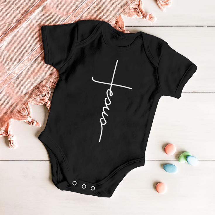 Jesus Christ Faith Christian Cross Logo Tshirt Baby Onesie