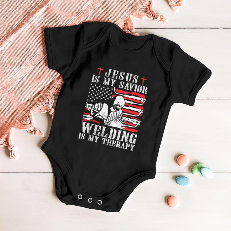 Jesus Is My Savior Welding Christian For 4Th Of July Baby Onesie