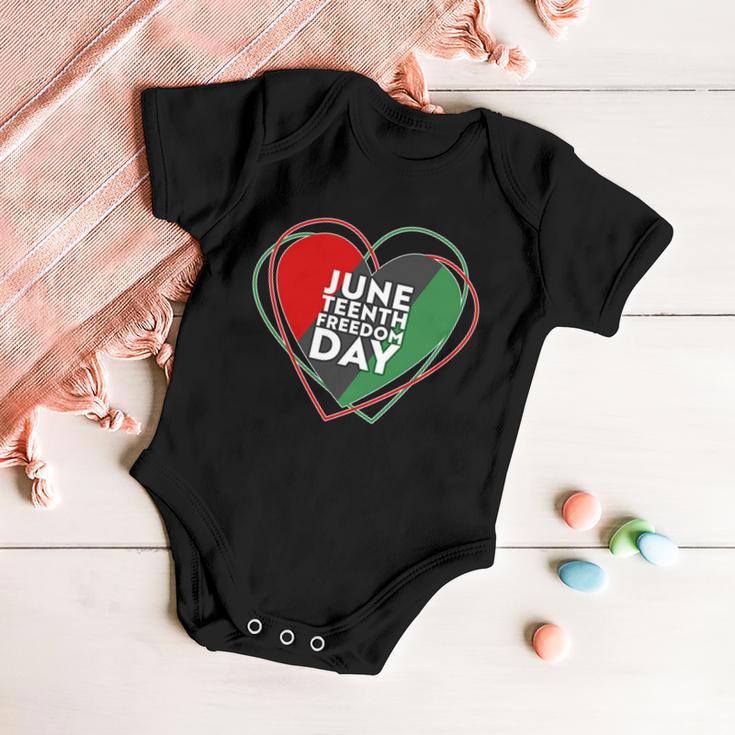 Juneteenth Freedom Day Heart Traditional Colors Baby Onesie