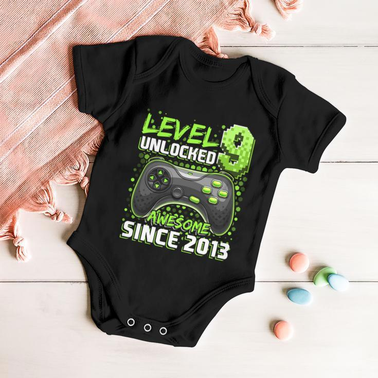 Level 9 Unlocked Awesome 2013 Video Game 9Th Birthday Gift V2 Baby Onesie