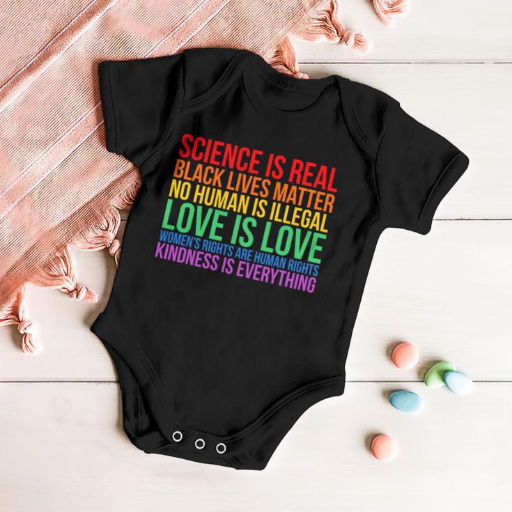 Love Kindness Science Black Lives Lgbt Equality Baby Onesie