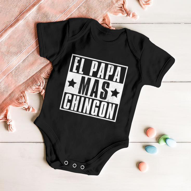 Mens El Papa Mas Chingon Funny Best Papi Mexican Dad Fathers Day Baby Onesie