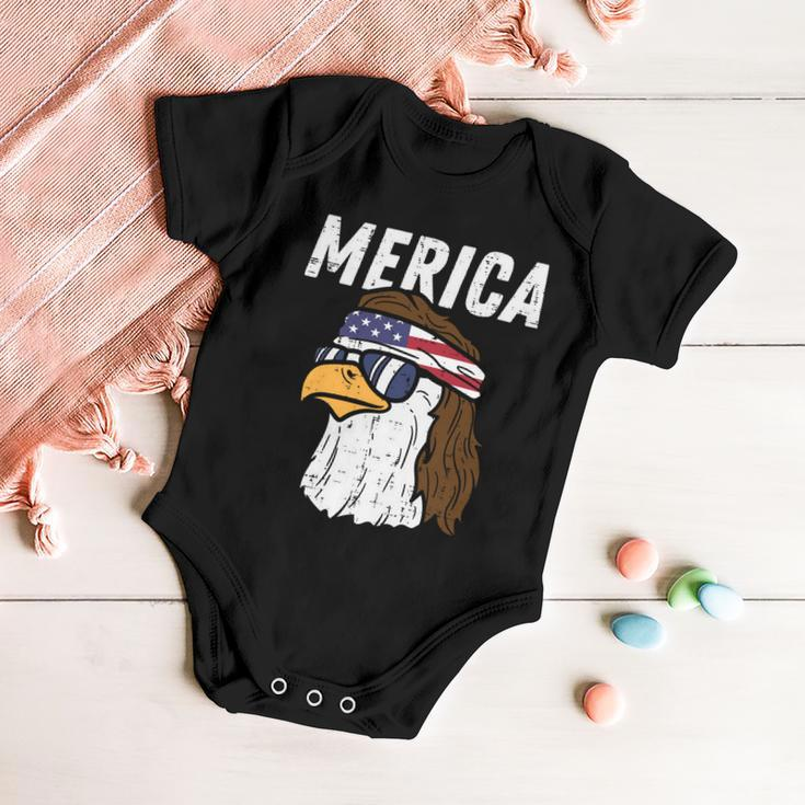Merica Bald Eagle Mullet Sunglasses Fourth July 4Th Patriot Cool Gift V2 Baby Onesie