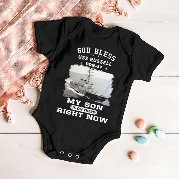 My Son Is On Uss Russell Ddg Baby Onesie