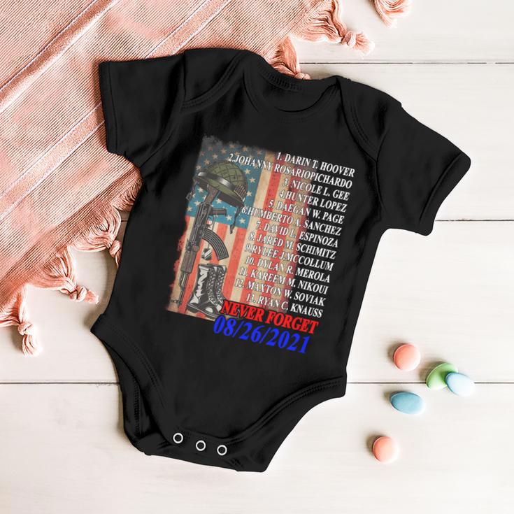 Never Forget Of Fallen Soldiers 13 Heroes Name 08-26-2021 Tshirt Baby Onesie