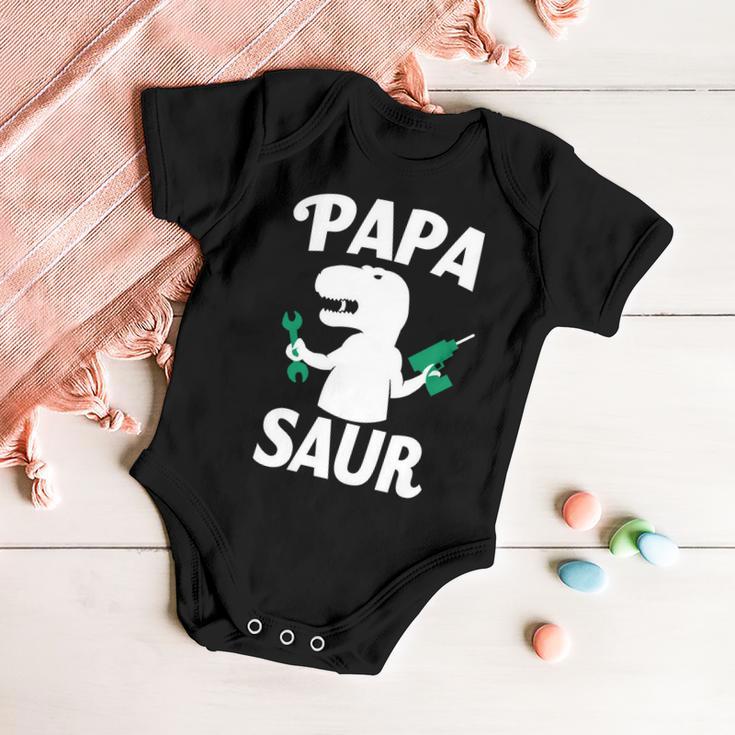 Papa Saur Fix Things Baby Onesie