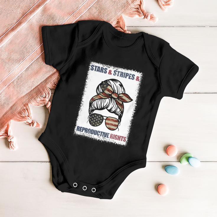 Patriotic 4Th Of July Stars Stripes And Reproductive Rights Funny Gift Baby Onesie