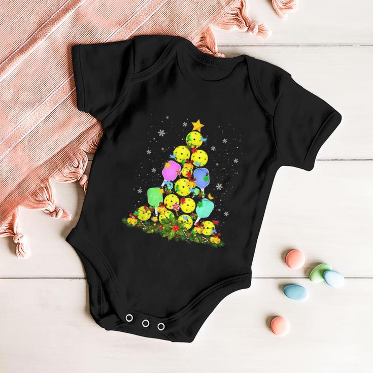 Pickleball Christmas Tree Santa Pickleball Xmas Lights Gift Baby Onesie