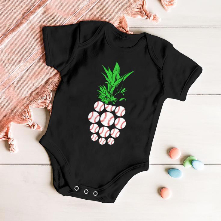 Pineapple Baseball Tshirt Baby Onesie