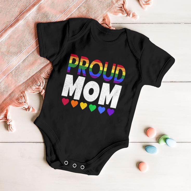 Proud Lgbtq Mom Funny Gift For Pride Month March Gift Baby Onesie