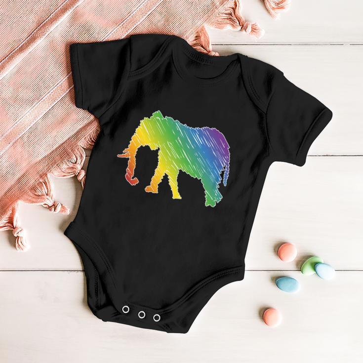 Rainbow Elephant V2 Baby Onesie