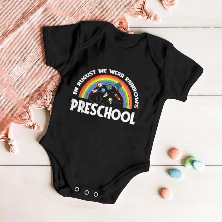 Rainbows Back To School Preschool Student Baby Onesie