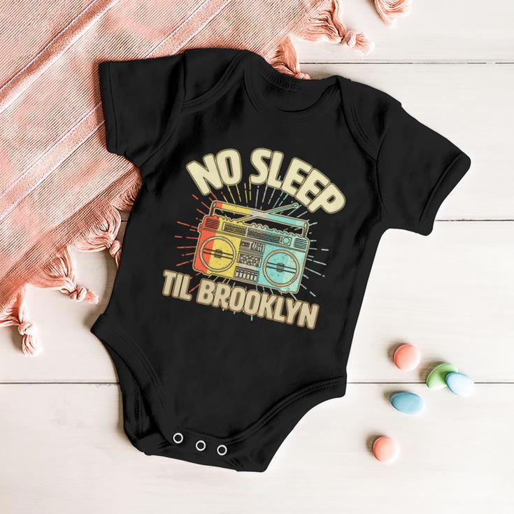 Retro No Sleep Til Brooklyn Baby Onesie