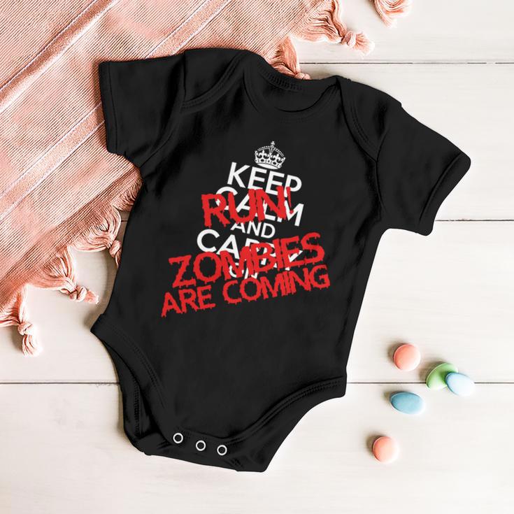 Run Zombies Are Coming Tshirt Baby Onesie