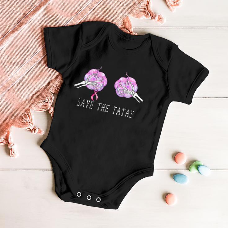 Save The Tatas Halloween Breast Cancer Awareness Tshirt Baby Onesie