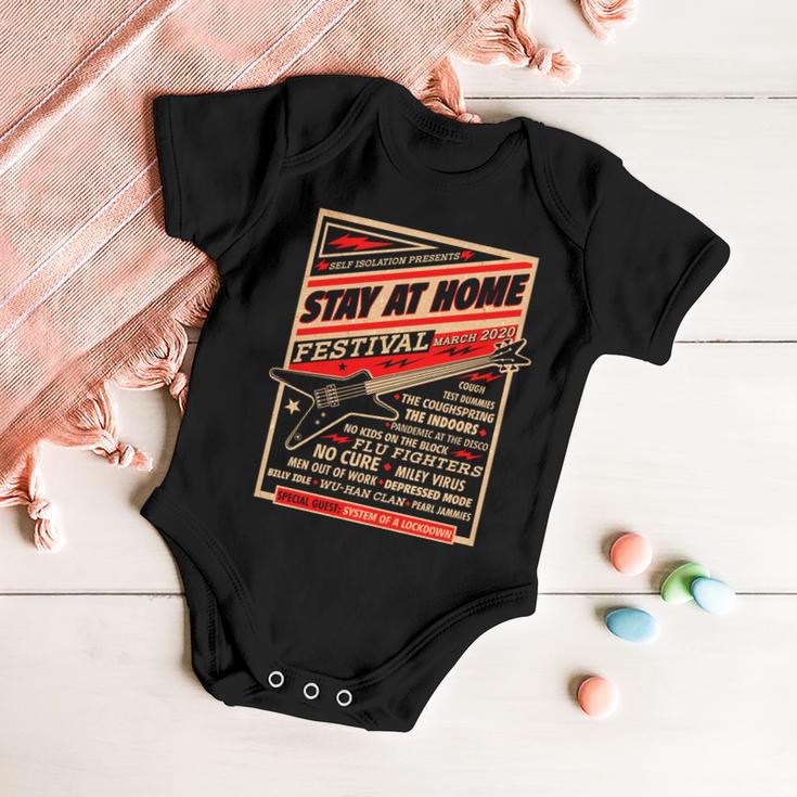 Stay At Home Festival Concert Poster Quarantine Baby Onesie