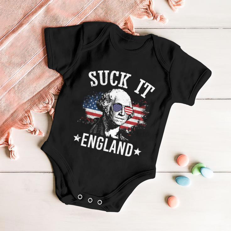 Suck It England Shirt Funny 4Th Of July George Washington Baby Onesie
