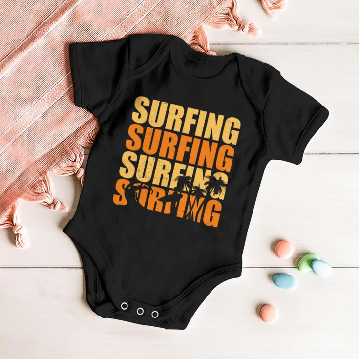 Surfing Retro Beach Baby Onesie