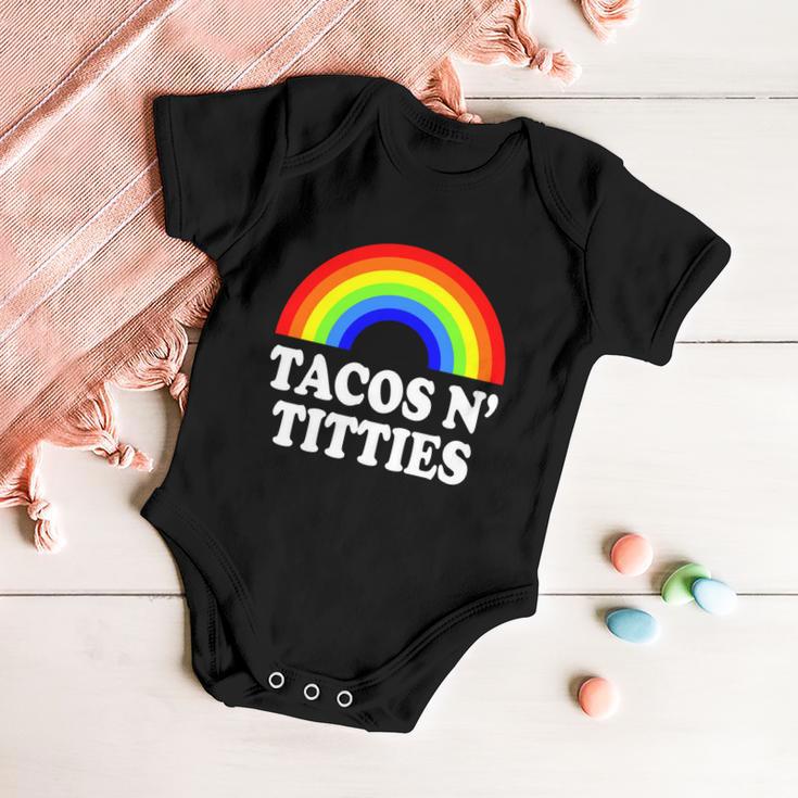 Tacos N Titties Funny Lgbt Gay Pride Lesbian Lgbtq Baby Onesie