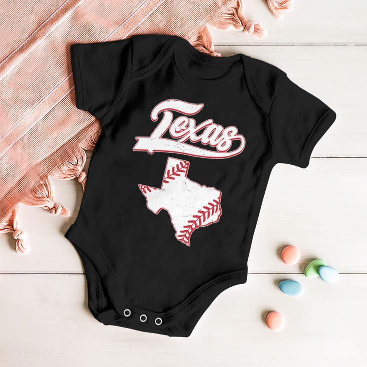Texas State Baseball Fan Baby Onesie
