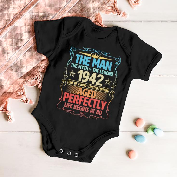 The Man Myth Legend 1942 Aged Perfectly 80Th Birthday Tshirt Baby Onesie