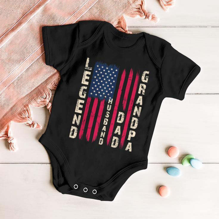 Usa Flag Fathers Day Dad The Legend Husband Dad Grandpa Baby Onesie