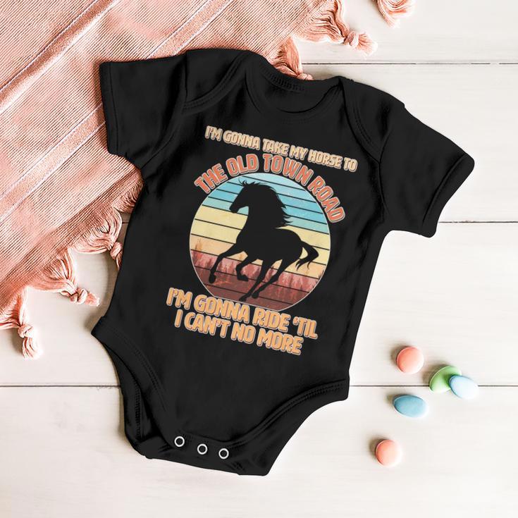 Vintage Take My Horse To The Old Town Road Tshirt Baby Onesie