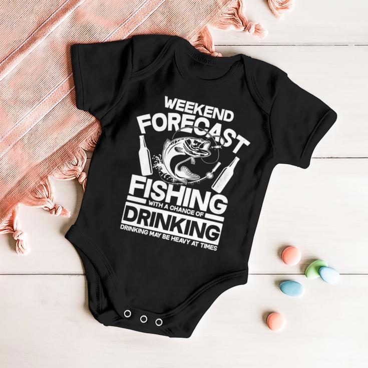 Weekend Forecast Fishing And Drinking Baby Onesie