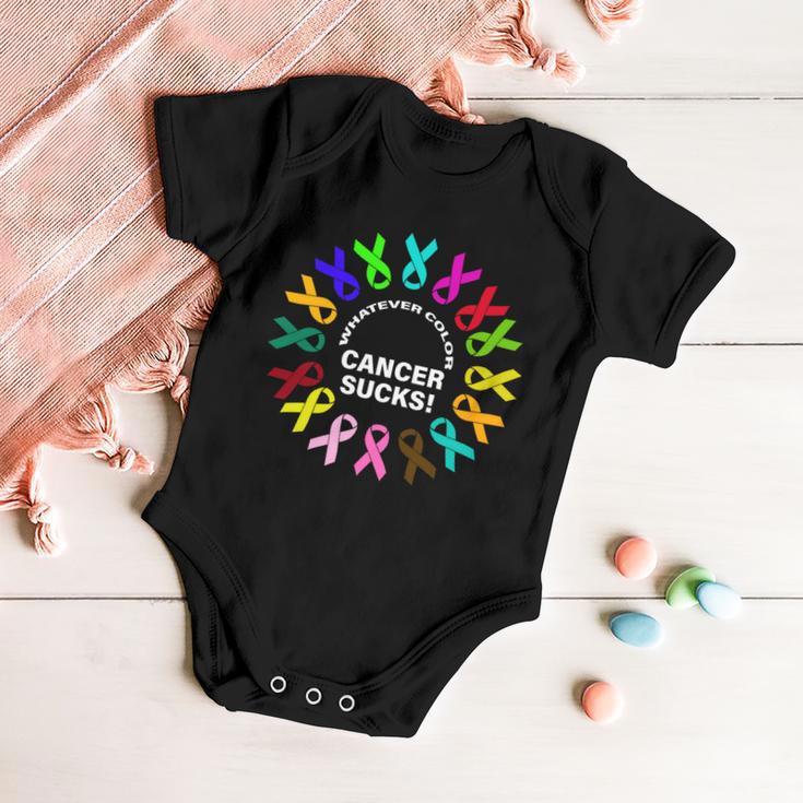 Whatever Color Cancer Sucks Tshirt Baby Onesie