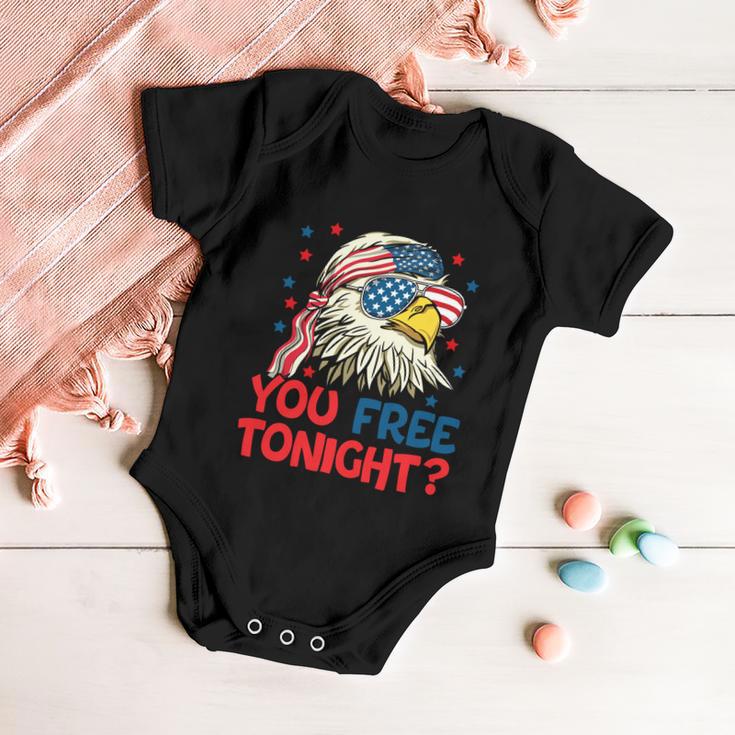 You Free Tonight Bald Eagle Mullet Usa Flag 4Th Of July Gift Baby Onesie