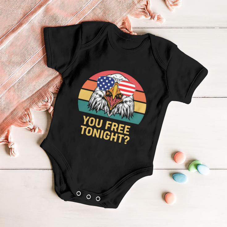 You Free Tonight Bald Eagle Mullet Usa Flag 4Th Of July Gift V2 Baby Onesie