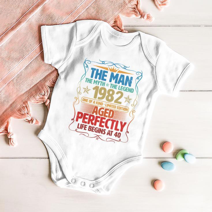 The Man Myth Legend 1982 Aged Perfectly 40Th Birthday Tshirt Baby Onesie