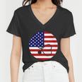 4Th Of July Nurse Independence Day Design Gift American Flag Gift Women V-Neck T-Shirt