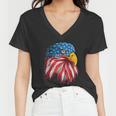 American Bald Eagle Mullet 4Th Of July Funny Usa Patriotic Gift V2 Women V-Neck T-Shirt