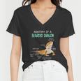 Anatomy Of A Bearded Dragon Bearded Dragon Lizard Pogona Reptile Women V-Neck T-Shirt