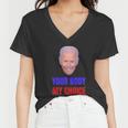 Anti Joe Biden And Vaccine Mandates Your Body My Choice Gift Women V-Neck T-Shirt