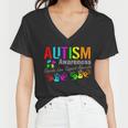 Autism Awareness Educate Love Support Advocate Women V-Neck T-Shirt