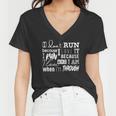 Awesome Quote For Runners &8211 Why I Run Women V-Neck T-Shirt