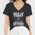 Back Up Terry Put It In Reverse Firework Funny 4Th Of July V2 Women V-Neck T-Shirt