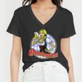 Bavarian Girl With A Glass Of Beer Celebrating Oktoberfest Women V-Neck T-Shirt