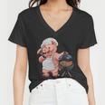 Bbq Pig Grilling Tshirt Women V-Neck T-Shirt