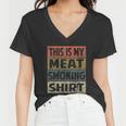 Bbq Smoker Funny Vintage Grilling Meat Smoking Tshirt Women V-Neck T-Shirt