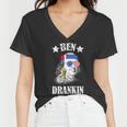 Ben Drankin Usa Patriotic Tshirt Women V-Neck T-Shirt