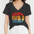 Best Dad By Par Retro Golf Sunset Tshirt Women V-Neck T-Shirt