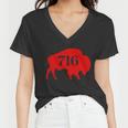 Buffalo 716 New York Football Women V-Neck T-Shirt