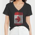Canada Usa Mash-Up Maple Leaf Retro Flag Tshirt Women V-Neck T-Shirt