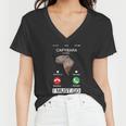 Capybara Is Calling Funny Capibara Rodent Animal Lover Humor Cute Gift Women V-Neck T-Shirt