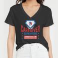 Caregiver Superhero Official Aca Apparel Women V-Neck T-Shirt